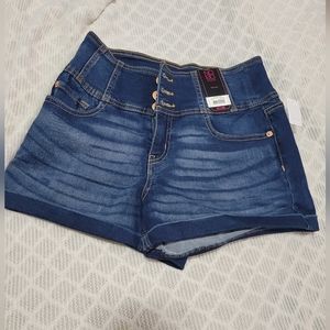 2/$10 NWT High Rise No Boundaries button up cuffed shorts